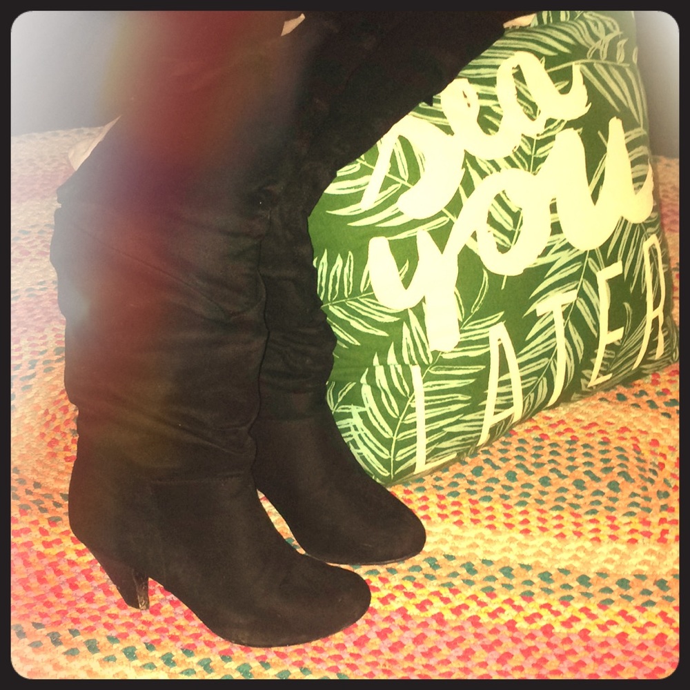 Sexy Black Knee High Boots. Worn Once!